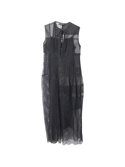 JOSEPH lace patchwork midi dress Black TONPUGBCL146758W