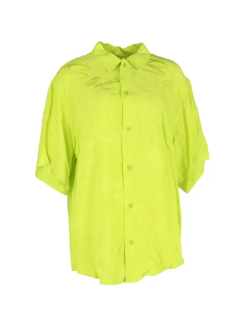 Balenciaga Pre-Owned logo-embroidered shirt Yellow NAPPUGBCL452936W