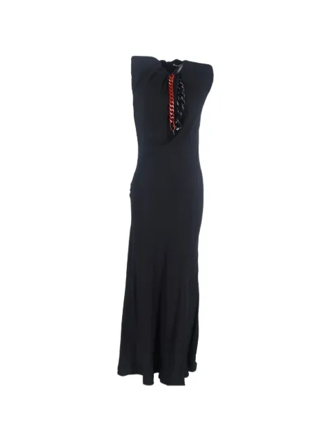 Stella McCartney Pre-Owned chain-detail maxi dress Black NAPPUGBCL444351W