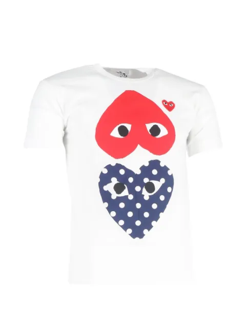 Comme Des Garçons Pre-Owned heart-print polka-dot T-shirt White MRPPUGBCL446625M