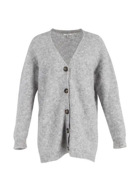 GANNI buttoned long-sleeve cardigan Grey NAPPUGBCL217432W