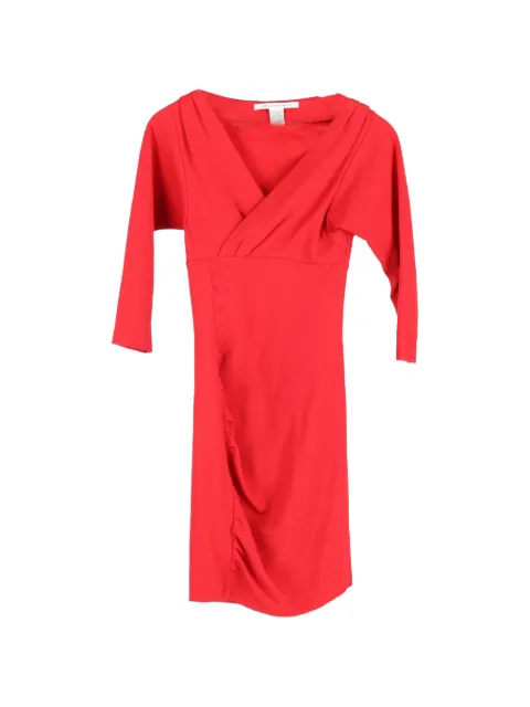 Diane Von Furstenberg Vintage sheath V-neck mini dress Red NAPPUGBCL448388W