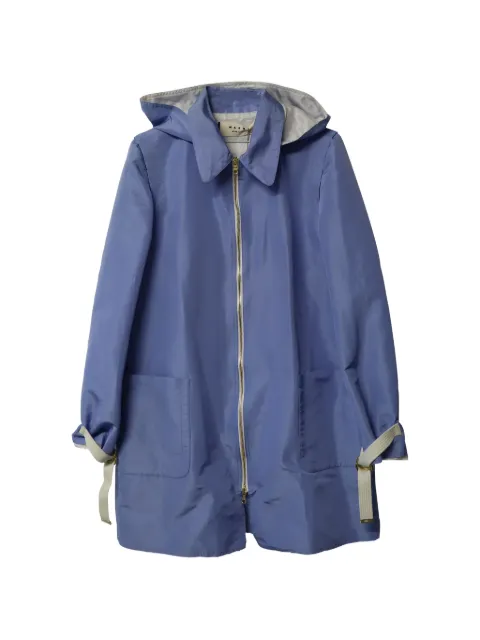 Marni Pre-Owned hooded coat Blue NAPPUGBCL100337W