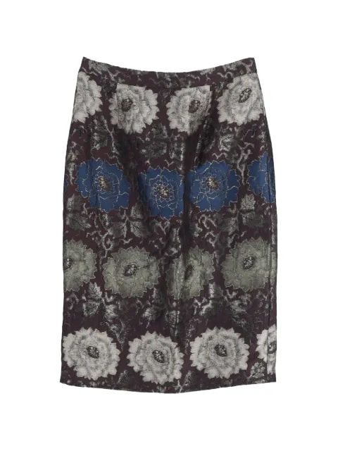 Etro Vintage floral-pattern skirt Purple NAPPUGBCL398013W