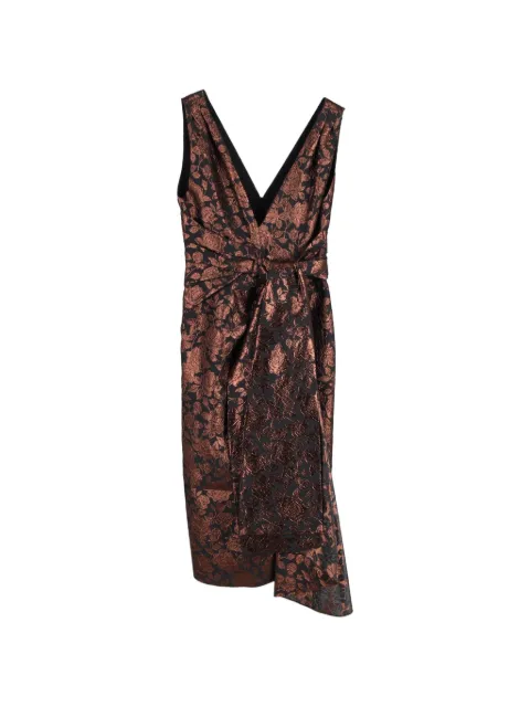 ERDEM sash-waist midi dress Black NAPPUGBCL376360W