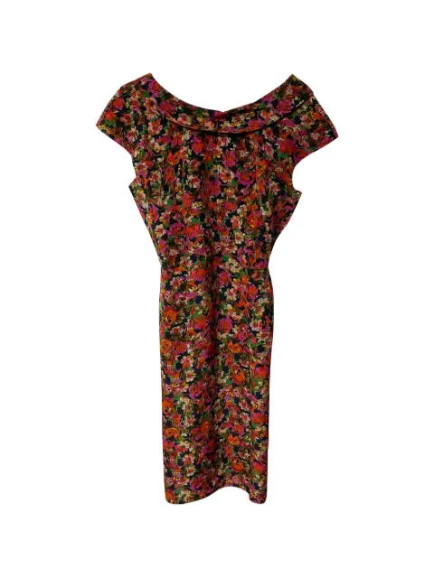 ERDEM floral-print belted mini dress Black NAPPUGBCL091449W