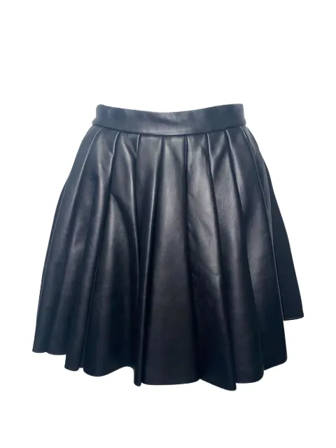 David Koma pleated leather mini skirt Black NAPPUGBCL084986W