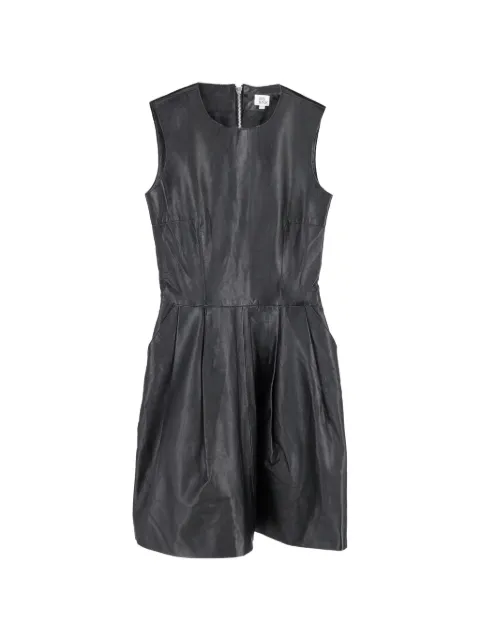 Iris & Ink leather pleated dress Black TONPUGBCL358009W