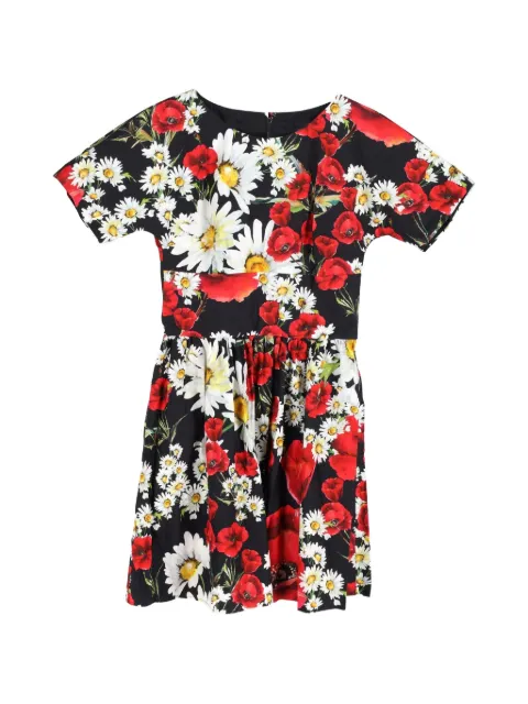 Dolce & Gabbana Pre-Owned floral-print fitted mini dress Black NAPPUGBCL339805W