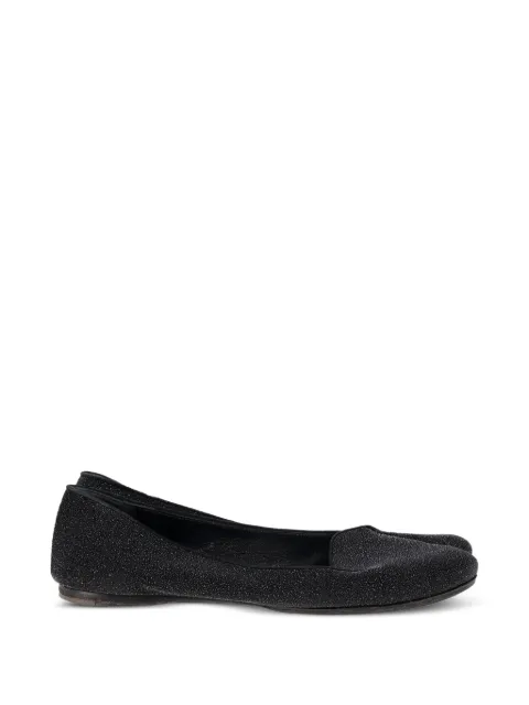 Saint Laurent Pre-Owned glittering flats Black NAPPUGBSH356348W