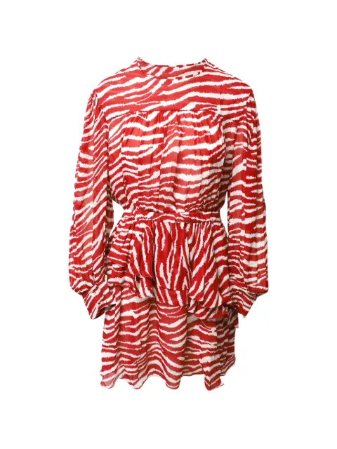 Isabel Marant Vintage Java zebra-print mini dress Red NAPPUGBCL117467W