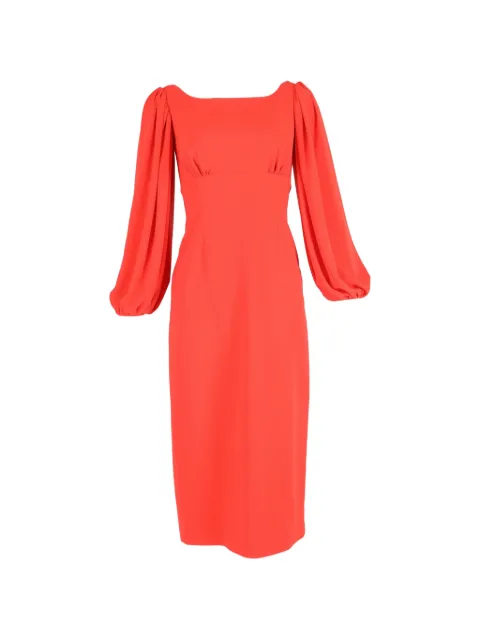 Emilia Wickstead bishop-sleeve midi dress Red NAPPUGBCL429429W