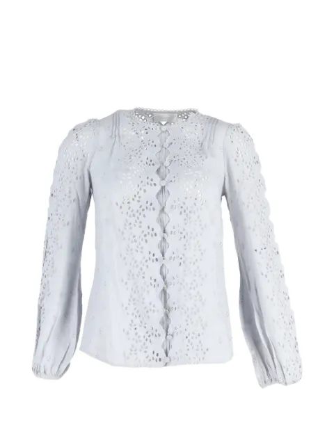 ZIMMERMANN broderie-anglaise long-sleeve blouse Blue NAPPUGBCL400787W