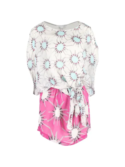 Diane Von Furstenberg Vintage printed layered mini dress White TONPUGBCL357406W