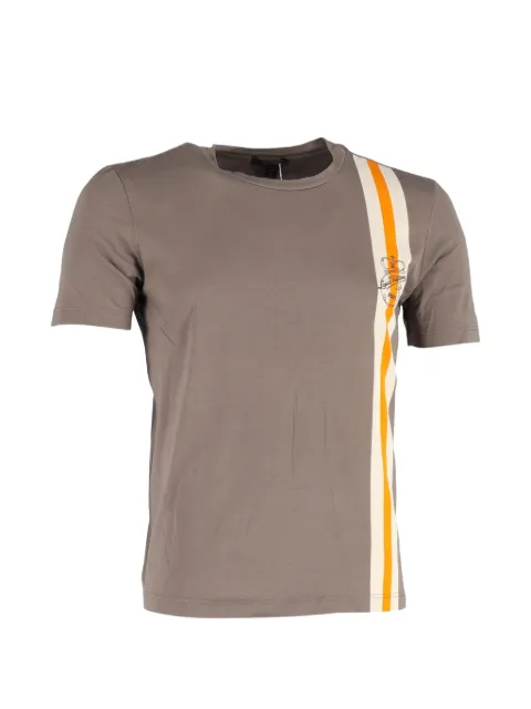 Louis Vuitton Pre-Owned stripe-detail cotton T-shirt Grey HNDOGBCL345352M