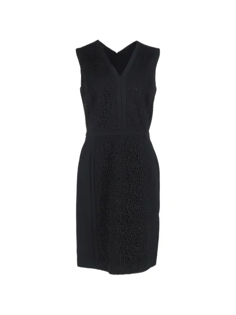 BOSS lace detail V-neck mini dress Black TONPUGBCL452597W