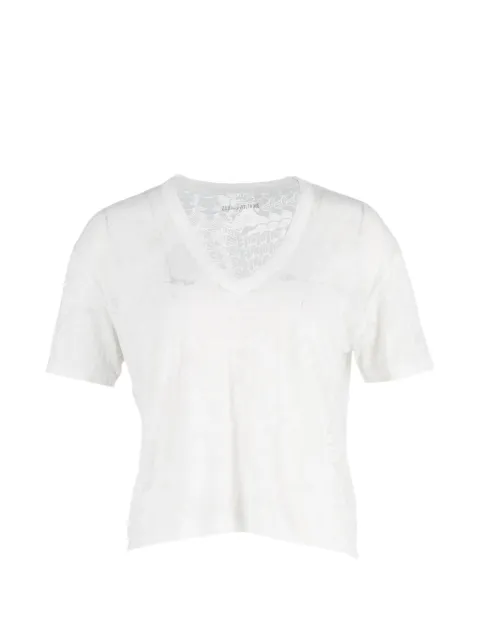Zadig&Voltaire cotton V-neck T-shirt White NAPPUGBCL376309W