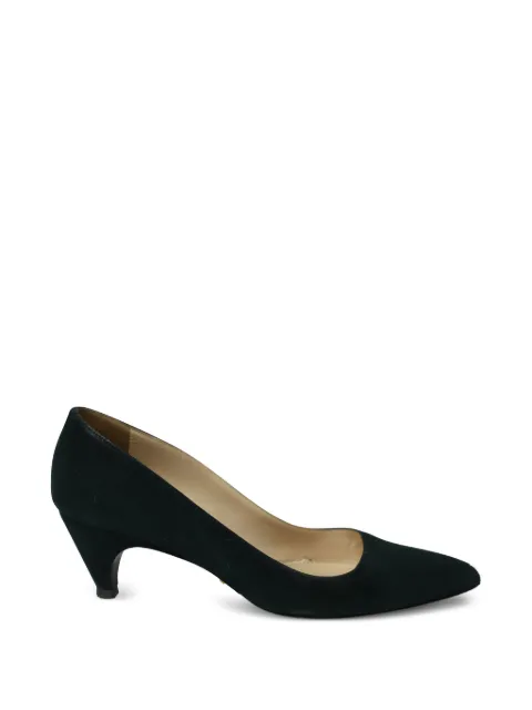 Prada Pre-Owned cone-heel suede pumps Green NAPPUGBSH127603W