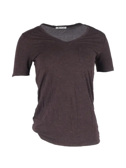 Pre-Owned Alexander Wang chest-pocket T-shirt Brown TONPUGBCL456752W