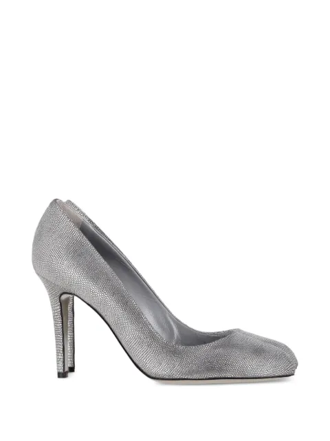 Sergio Rossi Vintage round-toe leather pumps Silver NAPPUGBSH362923W
