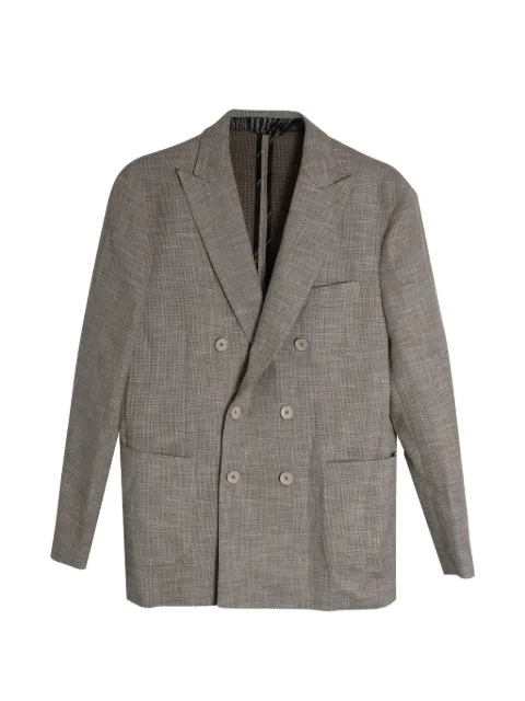 Etro Vintage textured double-breasted blazer Neutrals MRPPUGBCL284703M