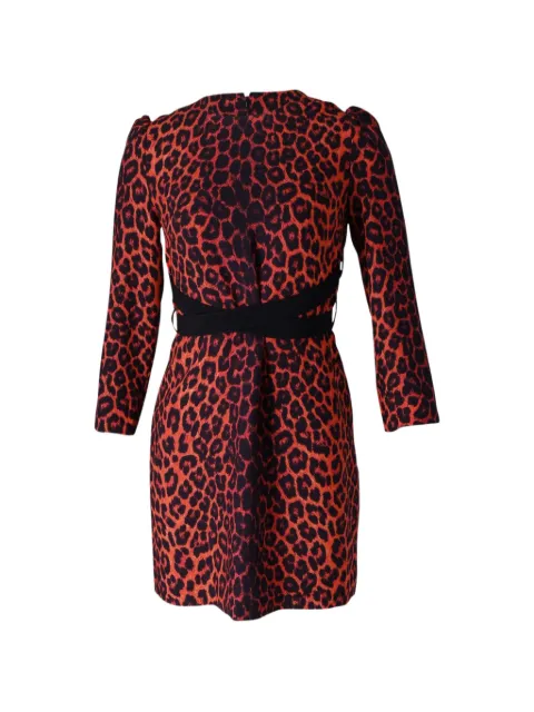 Victoria Beckham animal-print mini dress Red NAPPUGBCL247263W