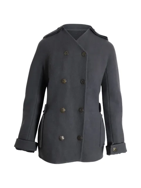Lanvin Pre-Owned double-breasted wool coat Grey NAPPUGBCL258452W