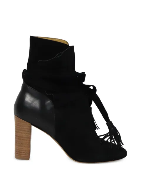 Ba&Sh block heel tassel ankle boots Black TONPUGBSH251189W