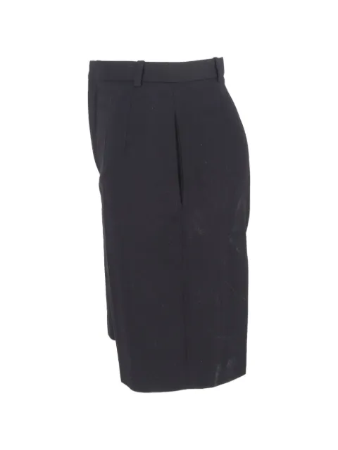 Saint Laurent Pre-Owned belt-loops tailored shorts Black NAPPUGBCL455485W