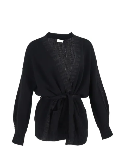 Moncler Vintage logo-trim cardigan Black NAPPUGBCL459545W