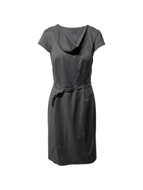 JOSEPH pinstripe cowl dress Grey NAPPUGBCL091442W