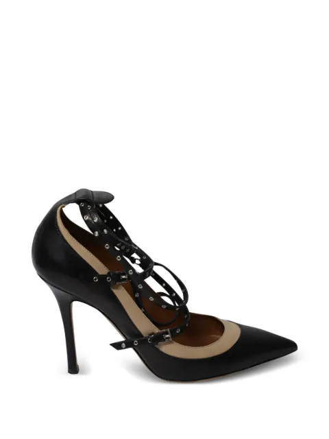 Mario Valentino Vintage Grommet studded pumps Black NAPPUGBSH143867W