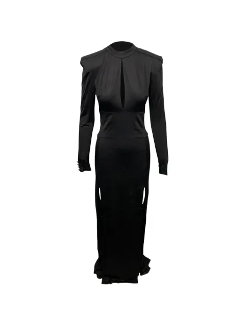 Balmain Pre-Owned cutout side-slit maxi dress Black NAPPUGBCL094185W