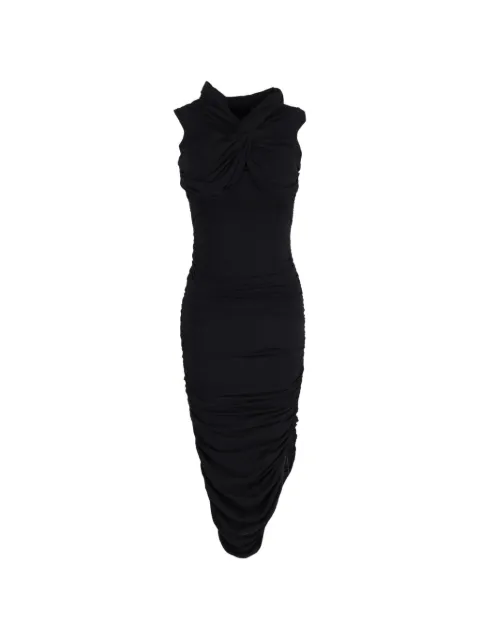 KHAITE Pre-Owned side-split midi dress Black NAPPUGBCL392421W