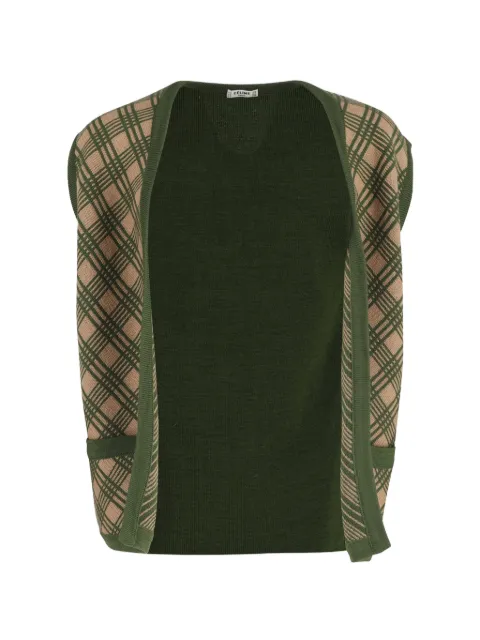 Celine Pre-Owned Printed wool vest Green NAPPUGBCL370501W