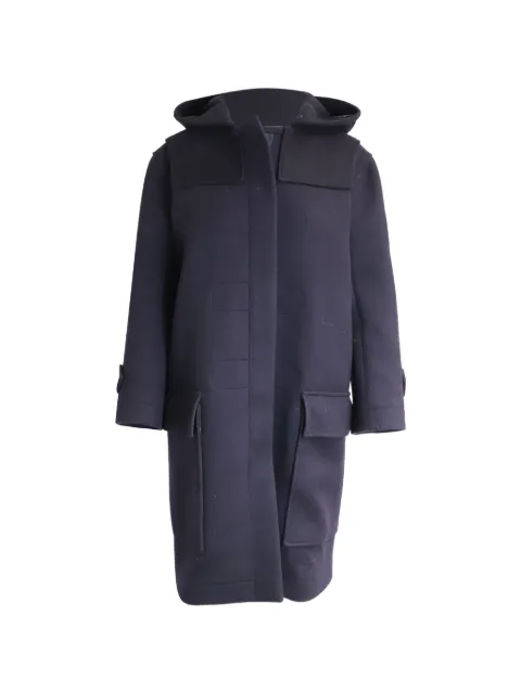 Celine Pre-Owned single-breasted hooded coat Blue NAPPUGBCL288339W
