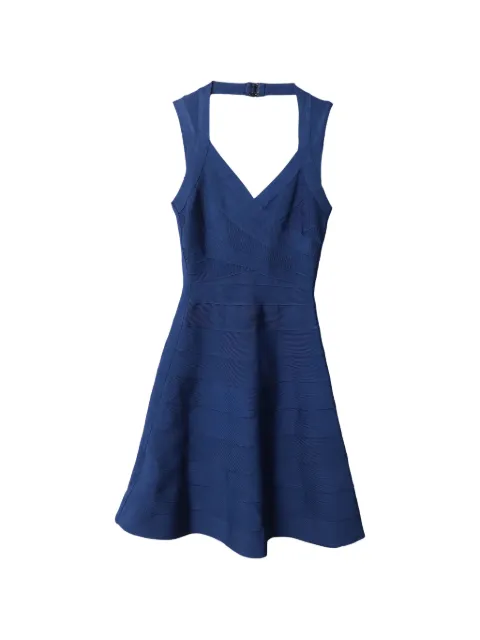 Herve Leger flared-hem bandage dress Blue TONPUGBCL137509W