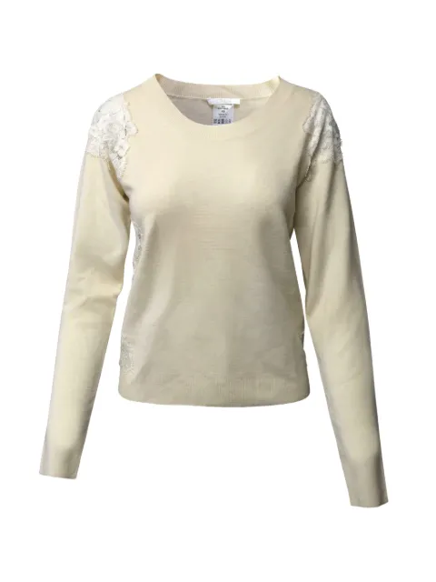 Chloé Vintage lace-embellished sweater Neutrals NAPPUGBCL159926W
