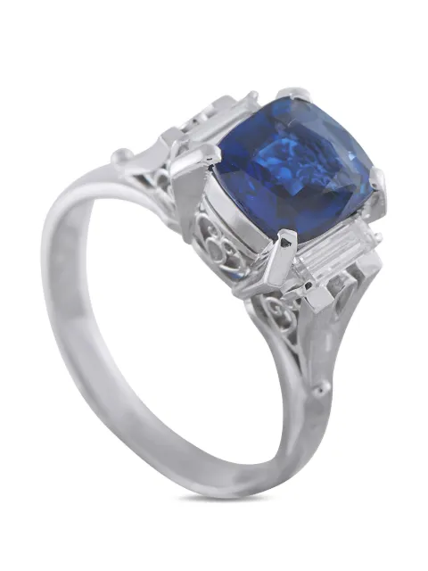 LB Exclusive diamond sapphire ring Silver MF22010226