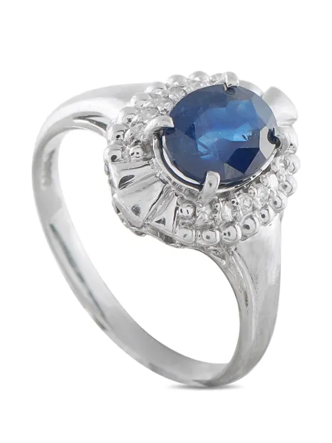 LB Exclusive diamond sapphire ring Silver MF02010225