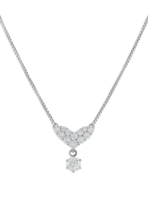 LB Exclusive diamond pendant necklace Silver MF13010226
