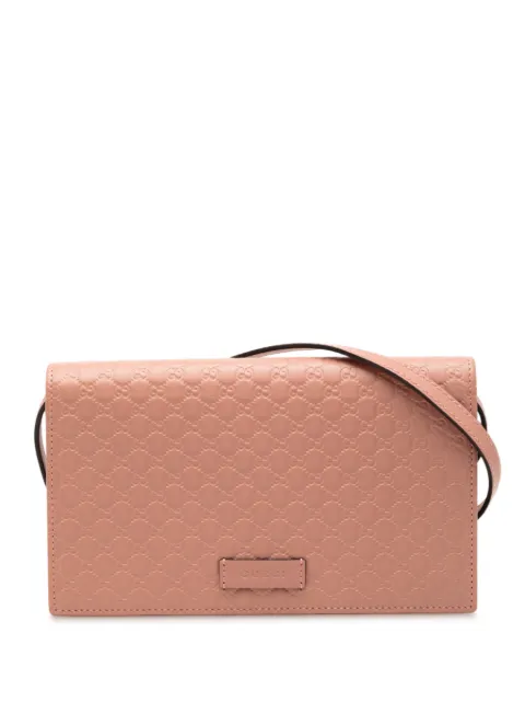 Gucci Pre-Owned 2000-2015 Microguccissima Wallet on Strap crossbody bag Pink K7DO5HINPNQIP0JS