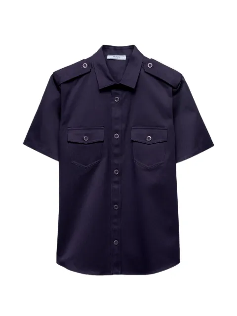 Prada epaulettes pocket shirt Blue P432JSOOO10YP