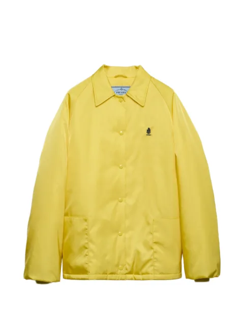 Prada logo-embroidered jacket Yellow 29Y3651WQ8