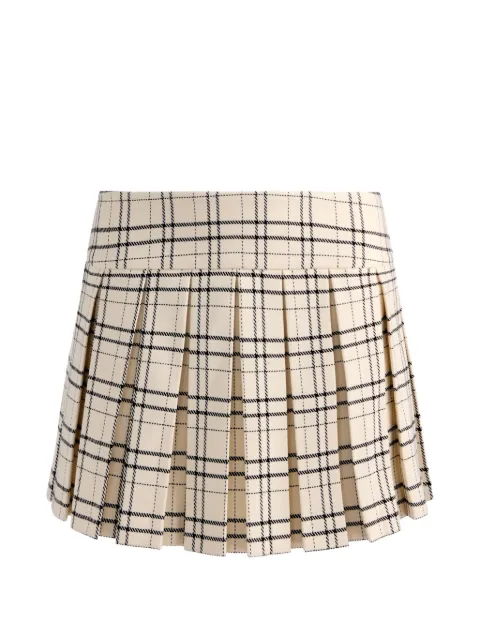 alice + olivia box-pleat plaid mini skirt Neutrals CL000R37602