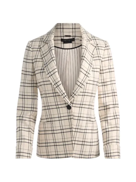 alice + olivia peak-collar plaid blazer Neutrals CL000R37216