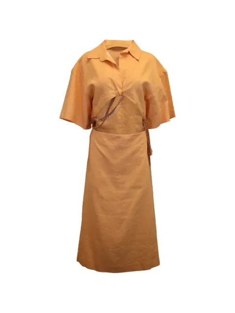 Christopher Esber short-sleeve midi shirt dress Orange NAPPUUSCL364582W