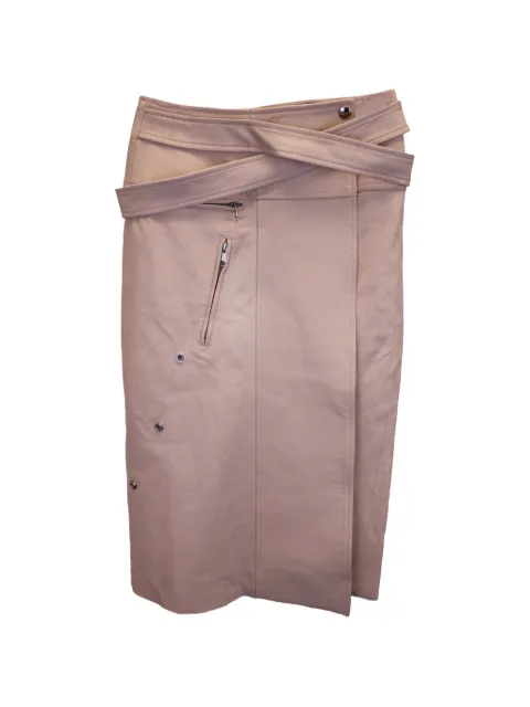 Alexander McQueen Pre-Owned belted midi skirt Neutrals NAPPUUSCL365996W