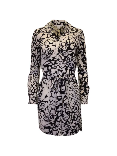 Diane Von Furstenberg Vintage Prita tied-waist shirt dress White NAPPUGBCL357216W