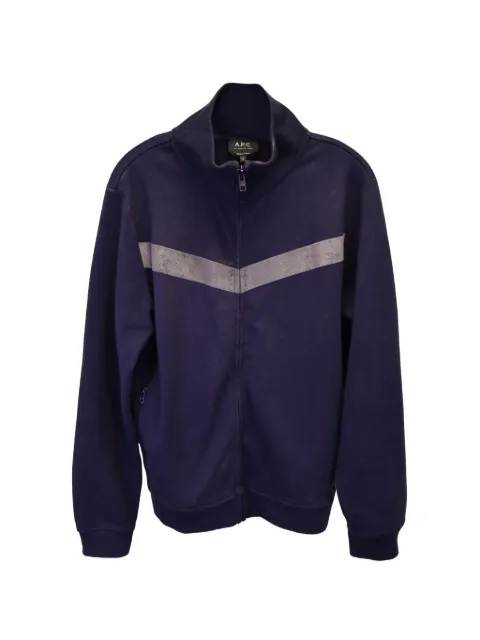 A.P.C. Jessy chevron-print track jacket Blue MRPPUGBCL345936M